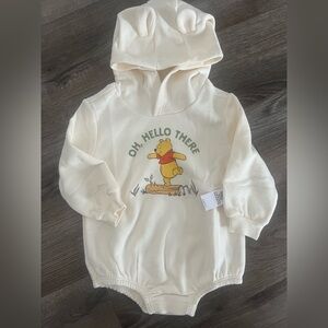 Winnie the Pooh hooded romper with ears